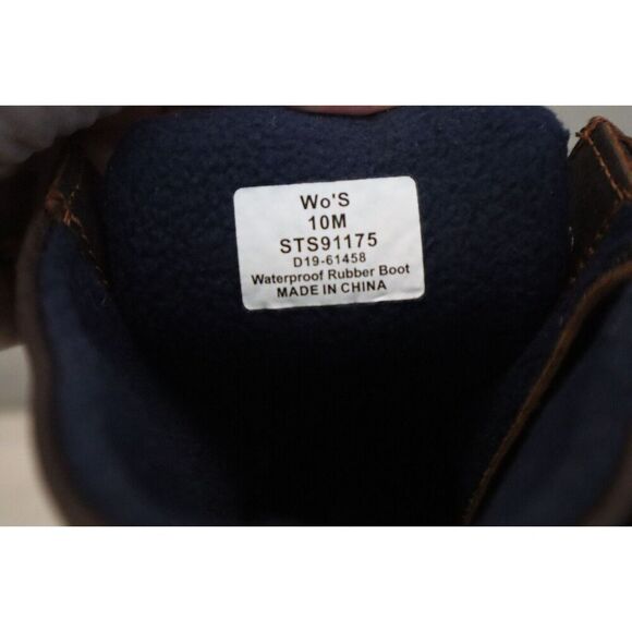 Sperry Top-Sider STS91175 Women's Sz 10M Tan/Navy Saltwater Duck Boots SIB - Picture 9 of 11